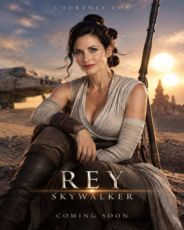 Courteney Cox Rey Skywalker