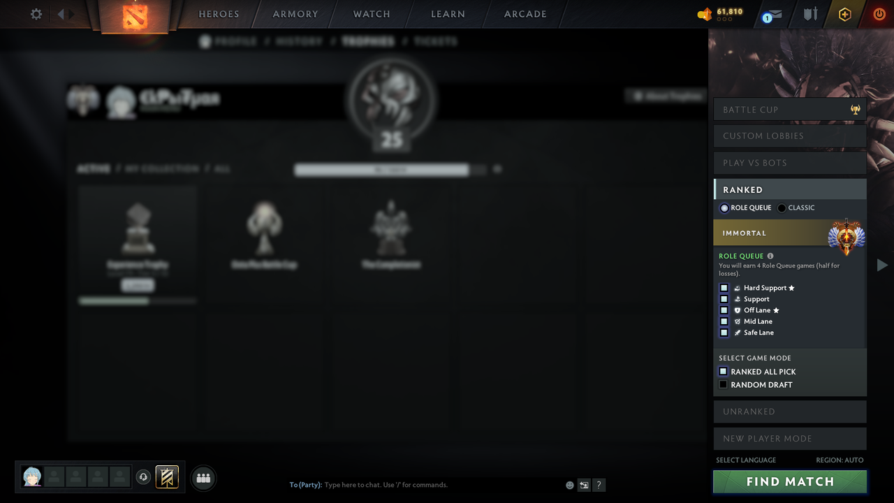 Dota 2 Account  MMR