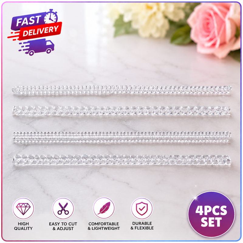 4x Clear Ring Size Adjuster Spiral Reducer Guard for Loose Rings