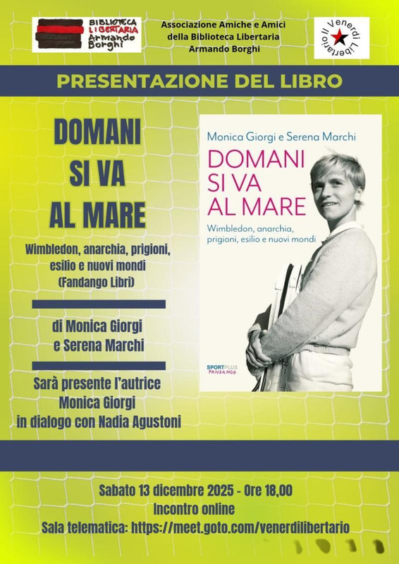 Domani si va al mare: Sabato 13 dicembre incontro online con l’autrice Monica Giorgi Domani si va al mare: Sabato 13 dicembre incontro online con l’autrice Monica Giorgi