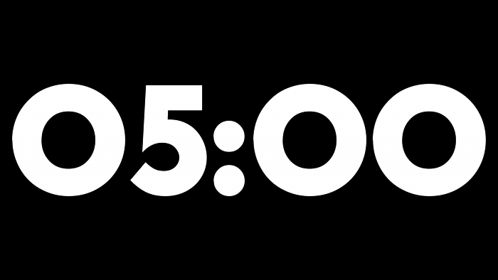 Fondo Transparente Resplandor — Cuenta Regresiva de 5 Minutos sin Fondo