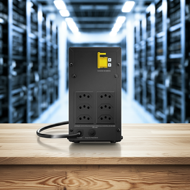 Nobreak APC Back-UPS com seu design moderno e compacto