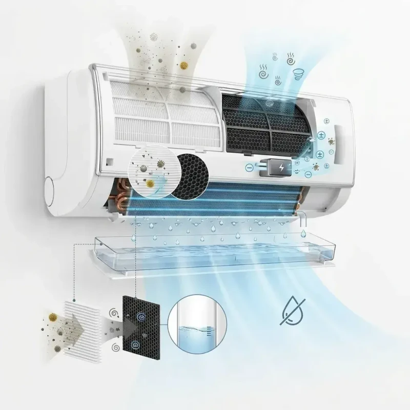 ClimFlow internal HEPA filtration and dehumidifying system