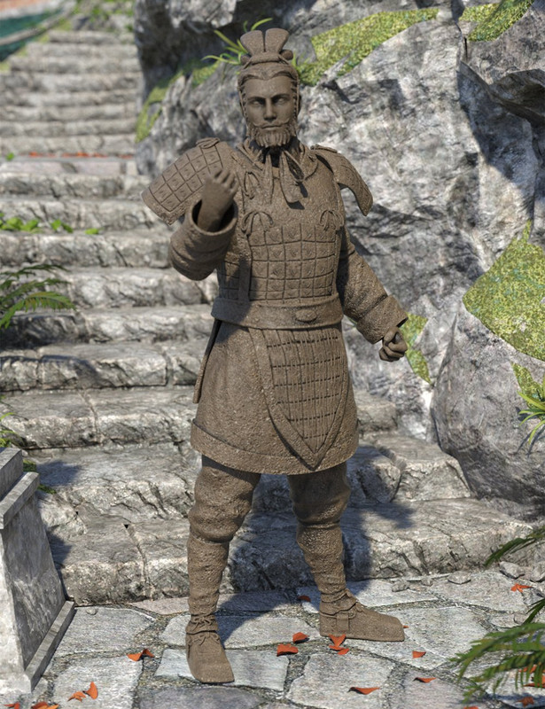 The Action General Terracotta Warrior for Genesis 8.1 Male and Michael 8.1 The Action General Terracotta Warrior for Genesis 8.1 Male and Michael 8.1