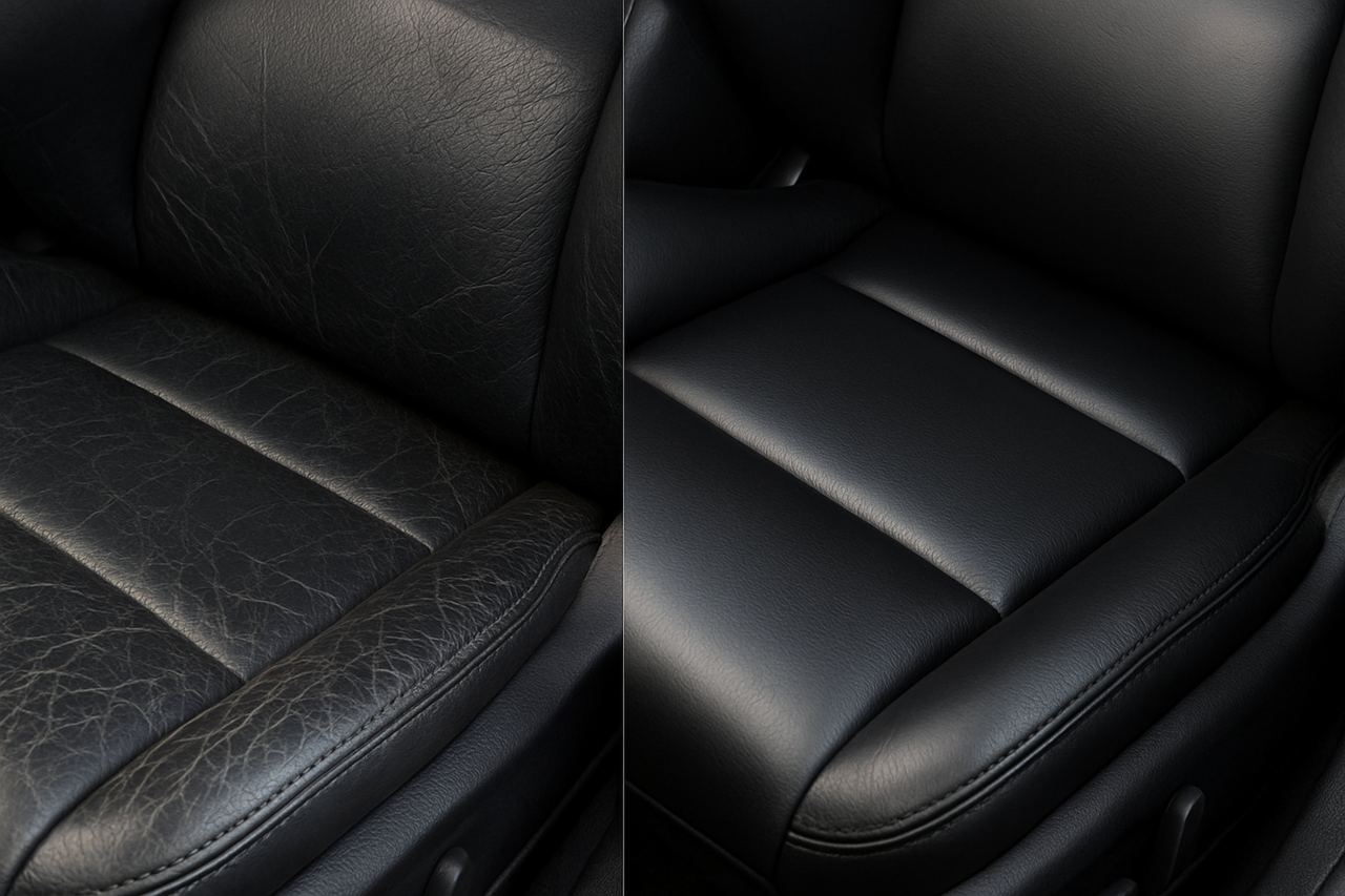 Before After Leather