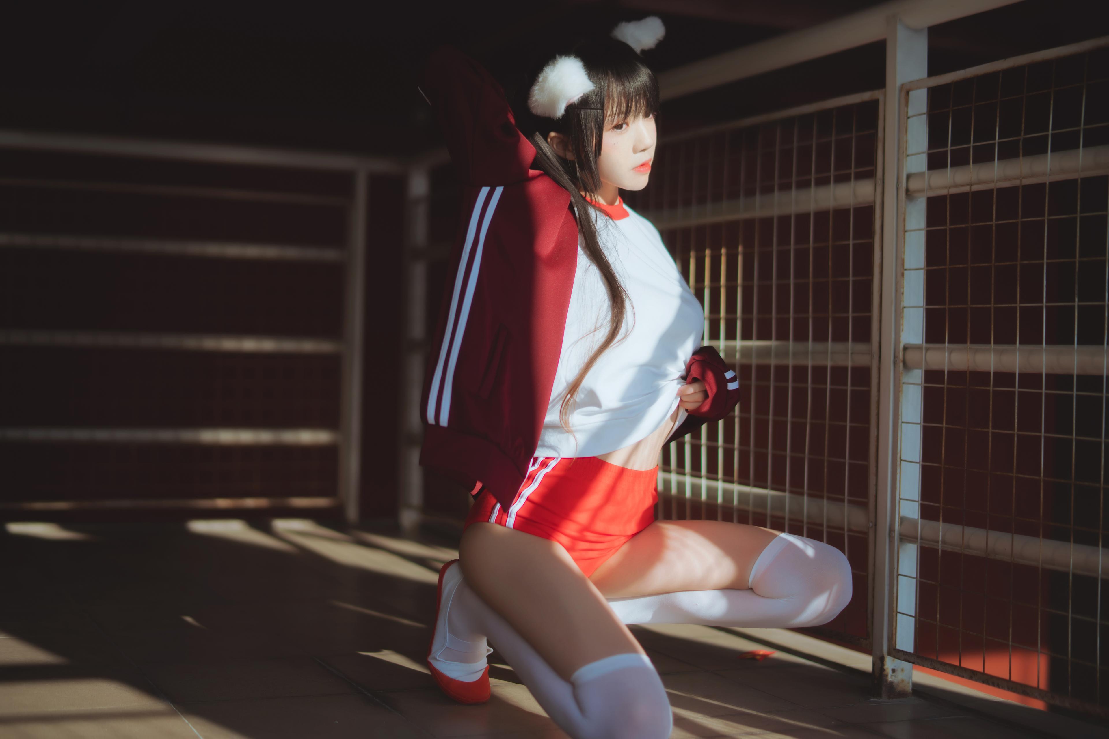 桜桃喵 NO.061 桜桃未熟2 红色体操服 8