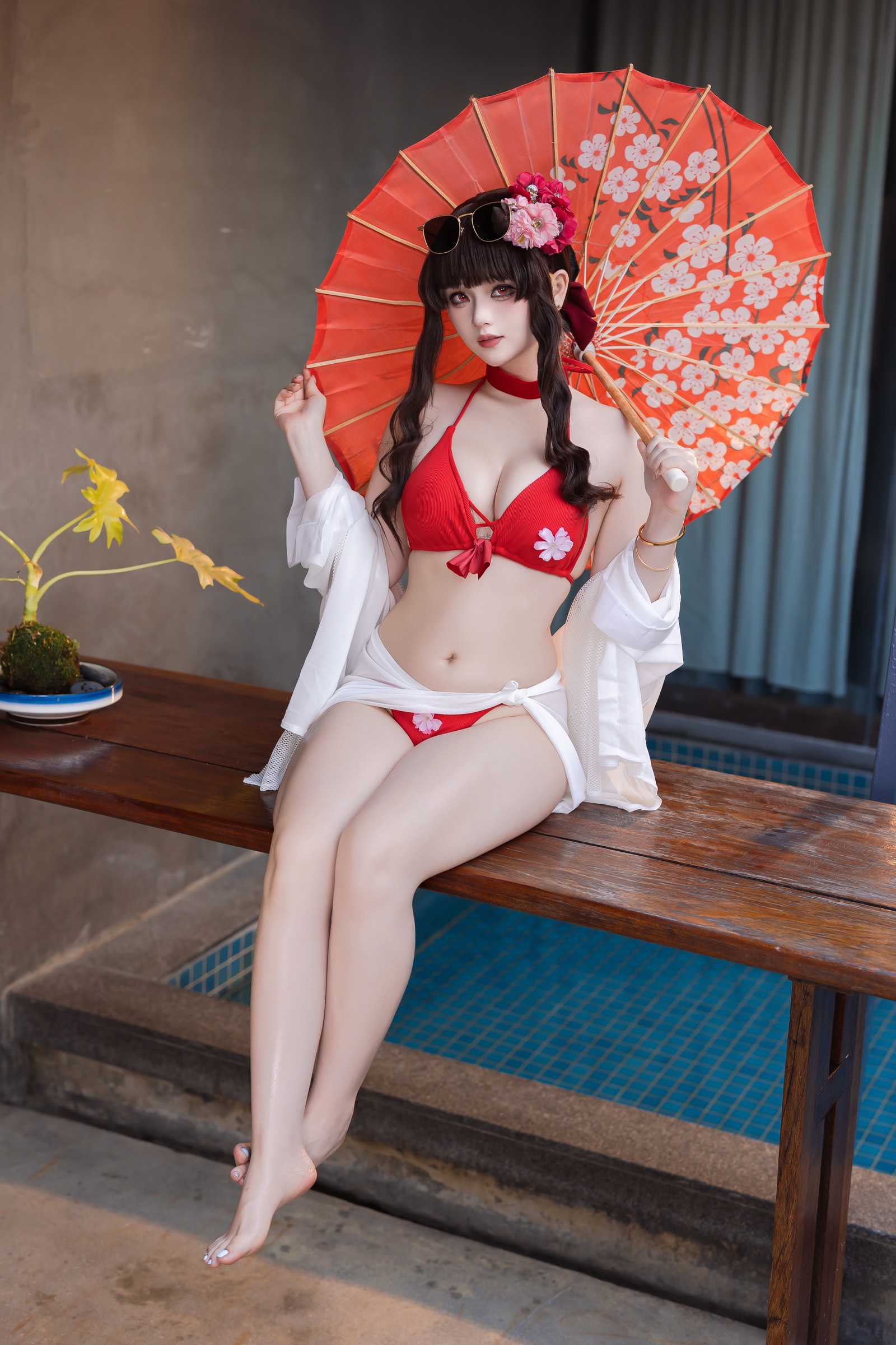 屿鱼 Yuyu 樱花泳装 Cosplay 写真合集｜季节限定（80P｜980MB）插图7