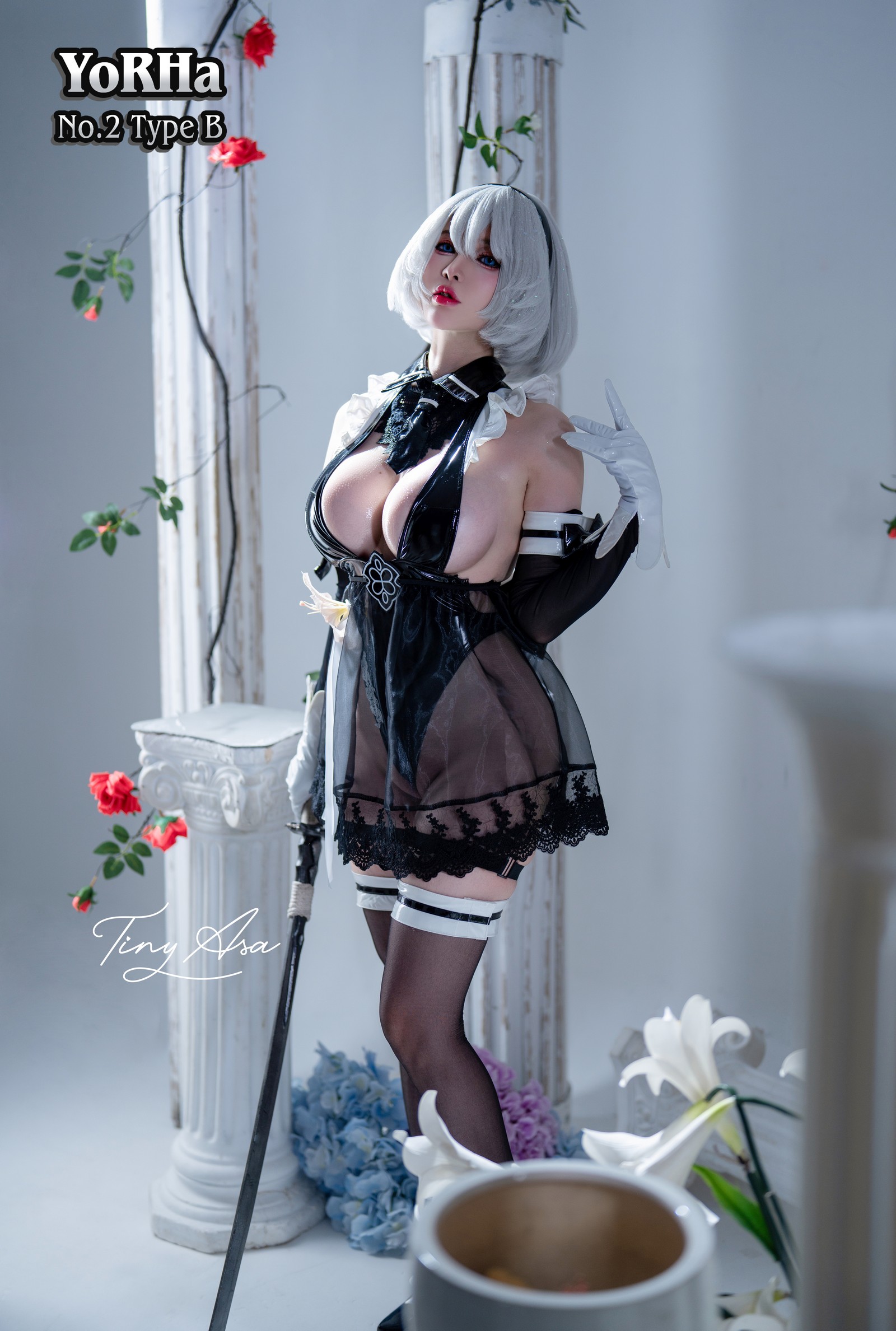 Tiny Asa – YoRHa-2B 尼尔2B Cos 超清写真（85P-480.4MB）插图