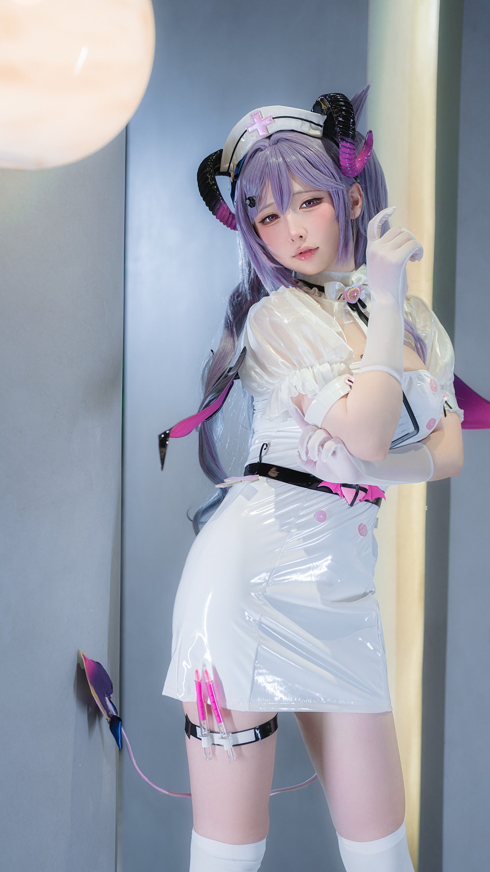 樱梨梨 刻晴 魅魔护士 Cosplay 写真＋视频合集｜角色还原高清图集（30P｜383MB）插图5