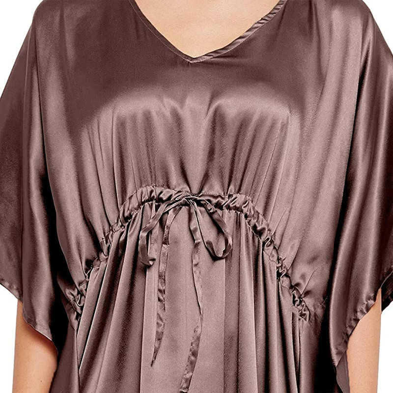 Women Satin Silk Nightdress Lingerie Sleepwear Nightgown Maxi Robe Loungewear - Picture 41 of 125