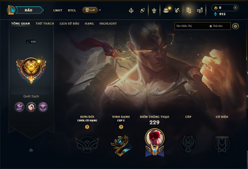 Acc LMHT # - Không Khung