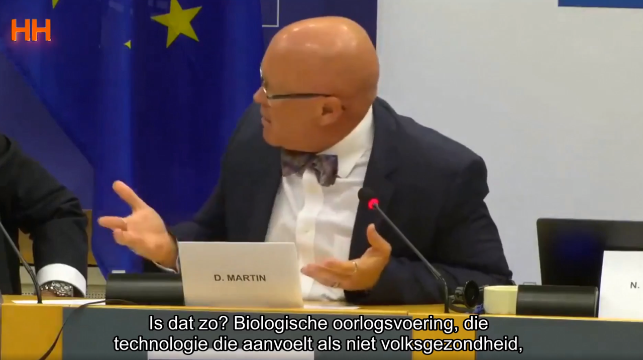 'SARSCov2 is een biowapen', toespraak van Dr David E. Martin in het Parlement van de Europese Unie Mei 2023