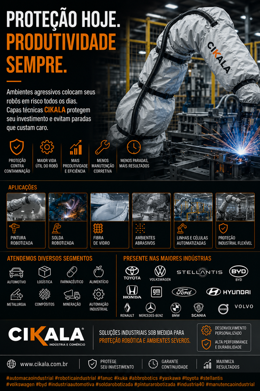 Protección industrial flexible para robots en un entorno severo