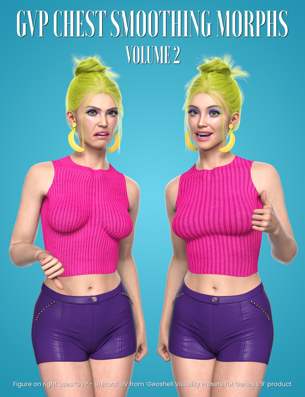 GVP Chest Smoothing Morphs for Genesis 9 – Volume 2