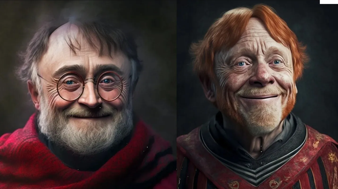 Inteligencia artificial muestra cómo lucirían los personajes de Harry Potter en su vejez