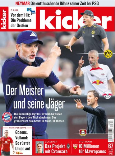 Cover: Kicker Sportmagazin No 67 vom 17  August 2023