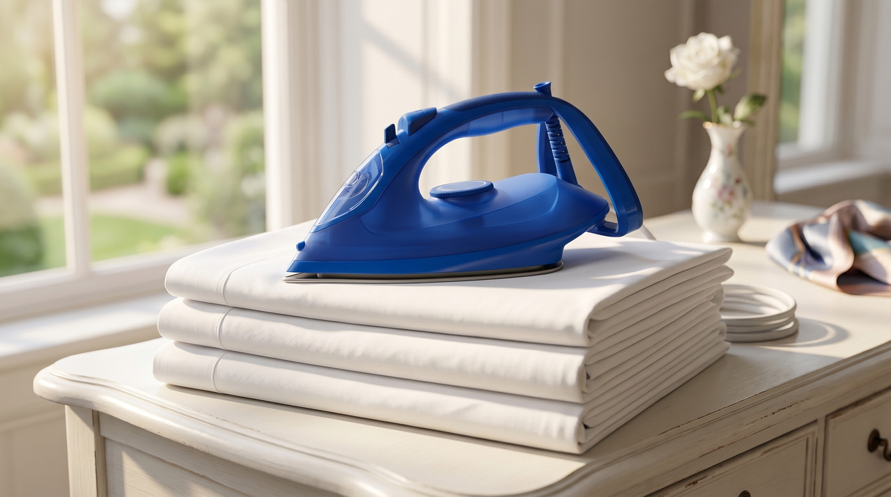 Plancha de vapor Oster AeroGlide Plus S7600 en un entorno de hogar moderno