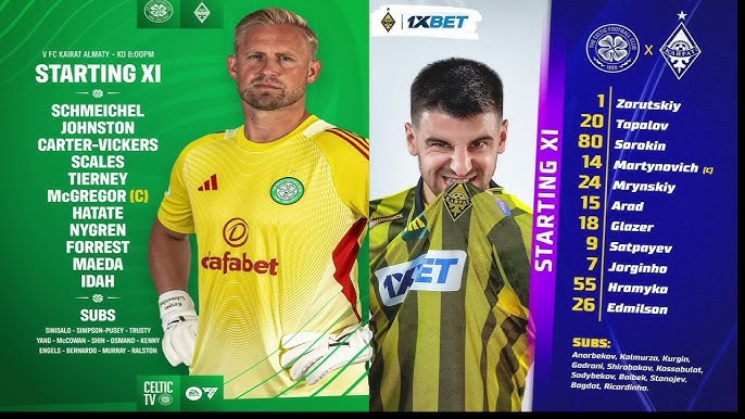 FC Kairat Almaty vs Celtic, 23h45 ngày 26/08