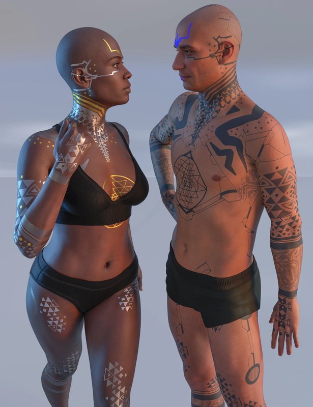 Genesis 9 Tribal Sci-Fi Tattoos
