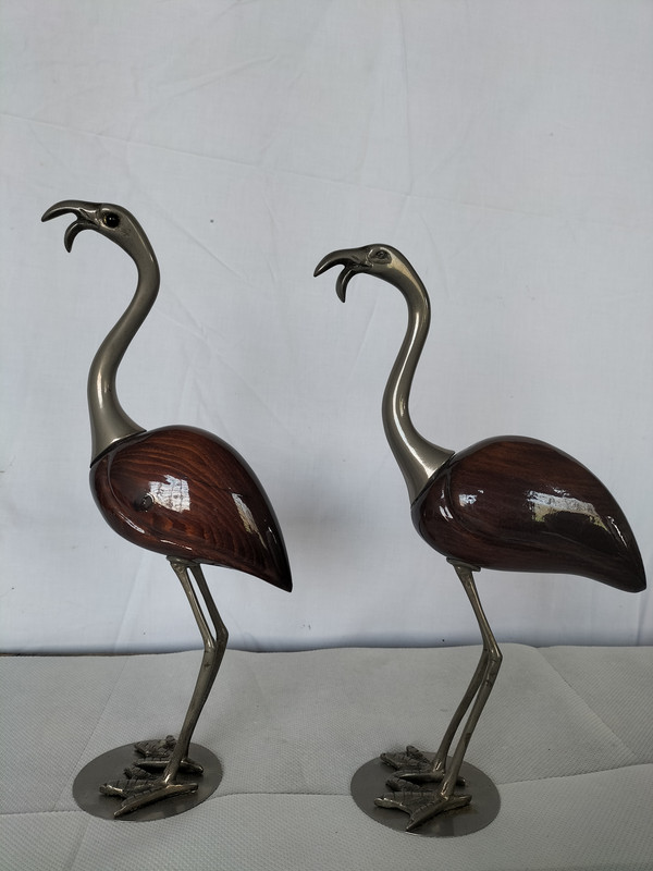 Pair Of Birds Wood Metal Design DE STIJL FIRENZE 1960 | eBay