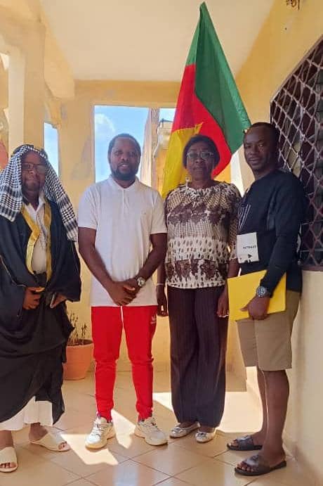 Jean II Makoun (ACUDAB IDP's Sport Goodwill Ambassador), with the Divisional Delegate of Social Affairs for the Upper-plateau Division.