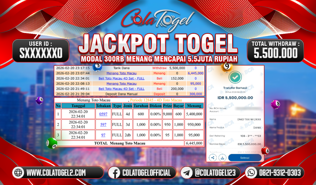 JACKPOT TOTO MACAU!!