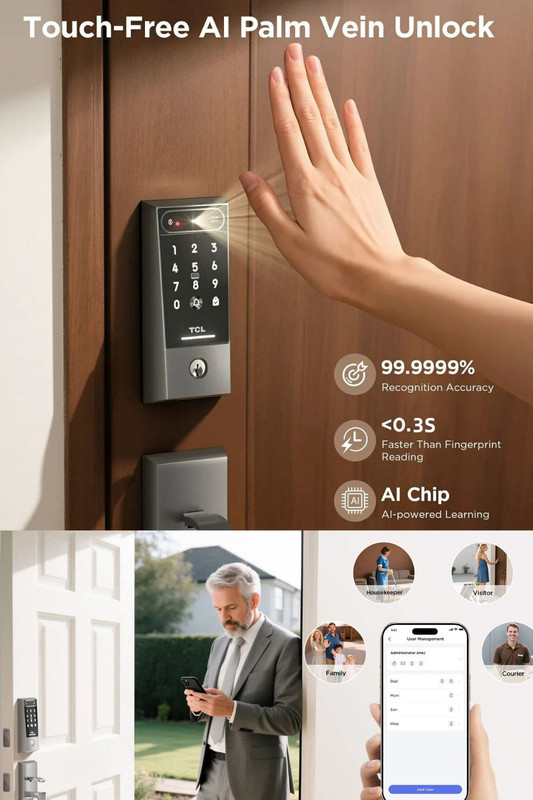 AI Smart Lock for Home – Fingerprint & App Unlock