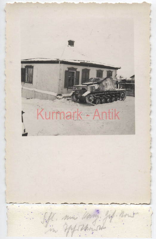 Foto Wehrmacht Russland Panzer Jäger Abtl.127 Marder Winter- 194