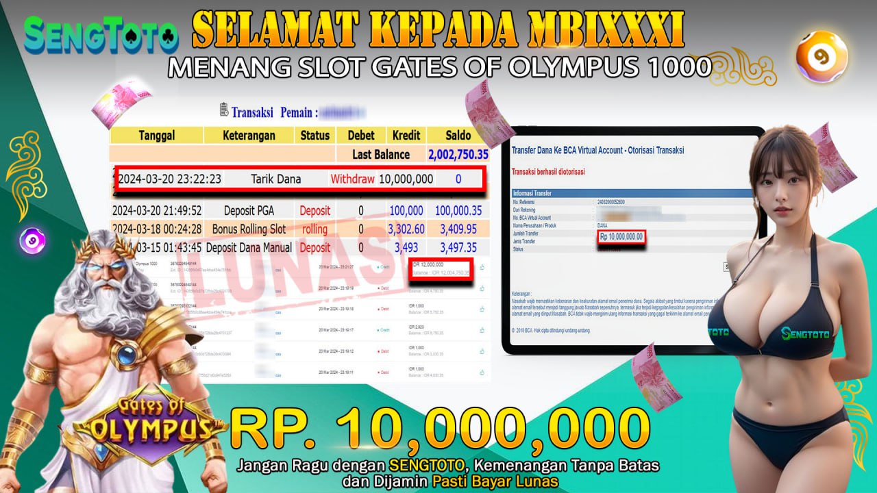 BUKTI PEMBAYARAN SLOT GATES OF OLYMPUS 1000