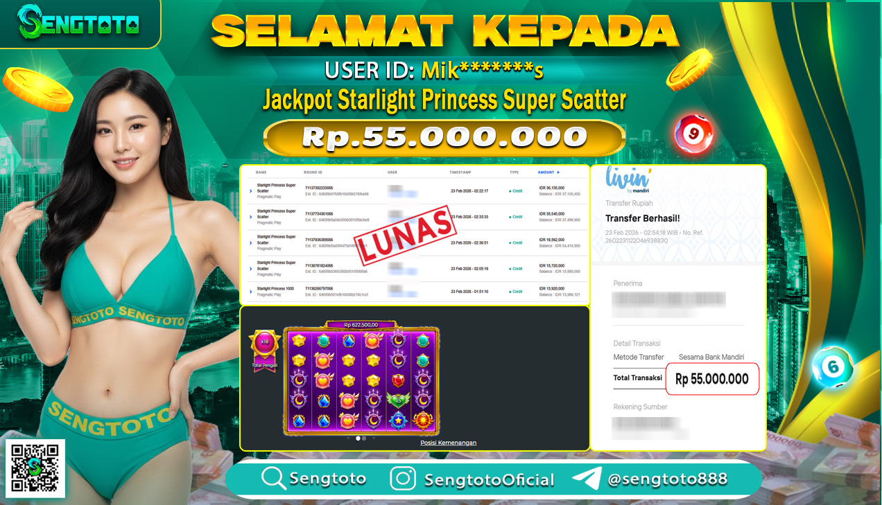 BUKTI PEMBAYARAN SLOT STARLIGHT PRINCESS SUPER SCATTER