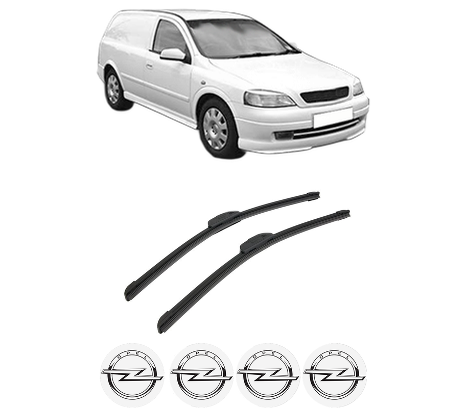 Set stergatoare auto OPEL ASTRA G Estate Van (F70) din 1998-2005, pentru parbriz auto, 2 bucati, Bosch Aerotwin Retrofit, din cauciuc siliconat rezistent, 4 Stickere Auto OPEL