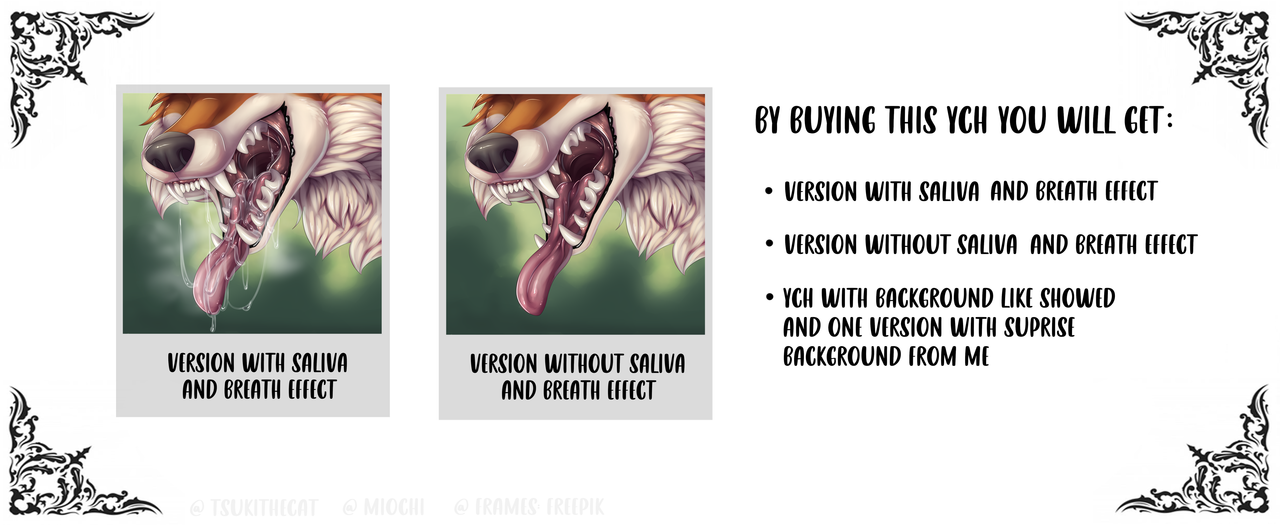 Canine mawshot ych Miochi-Furaffinitz