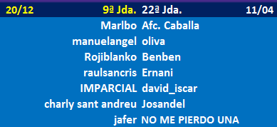 Seleccionadores - 9ª Jornada Jda-9