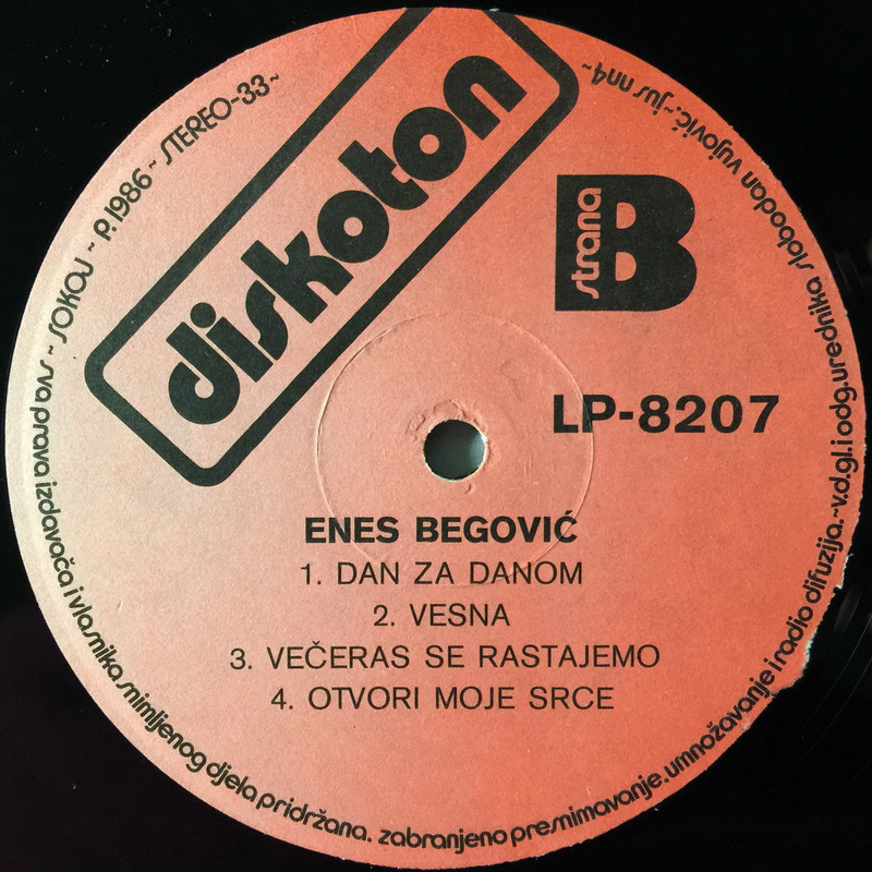 Enes Begovic 1986 sB