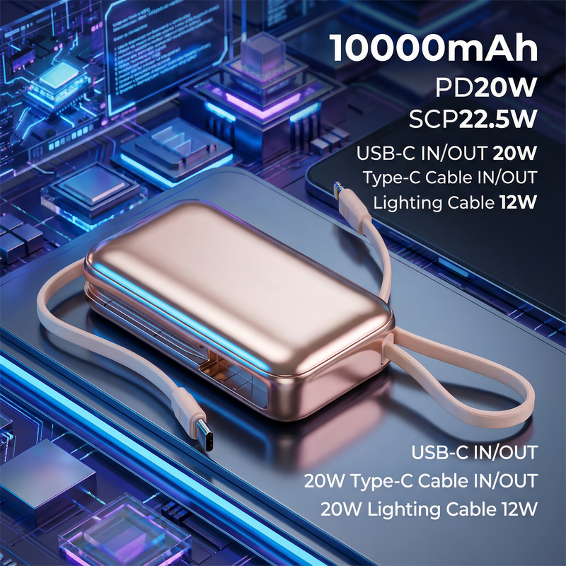 Baterie Externa UltraPortabila Daden 10.000mAh, Power Bank Portabil, Cabluri Integrate, Incarcare Rapida 22.5W, Display LED, Compatibil Apple, Samsung, Universal, Type-C, Lightning, USB-A, Gri schimba fundalul pune l intr un setup ma 1 5y69RERLKWSu6r Wa Juc A JUZyat Nf Qfy ZMXEJFr OI4A 2k