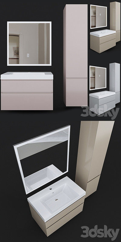 Cabinet with sink CUBO 80 Kerama Marazzi