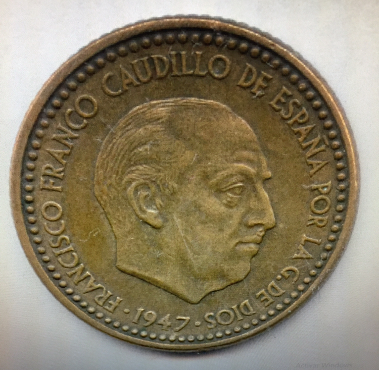 * ERROR * 1 peseta 1947*48. MONEDA HÍBRIDA  12-B9-BC8-C-3-C38-4035-AF23-E8-CB8-F4-B585-C