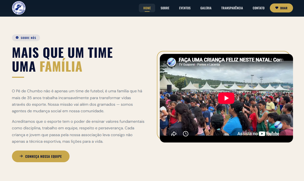 Pé de Chumbo - Site Institucional