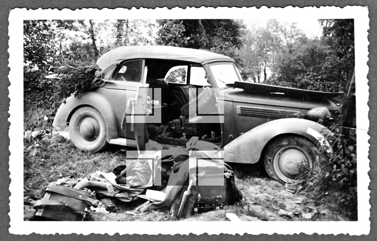Orig. Foto 2.WK - Zerstörter PKW - Rußlandfeldzu