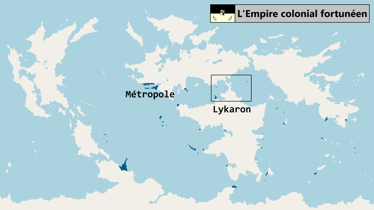 Carte de l'Empire colonial fortunéen