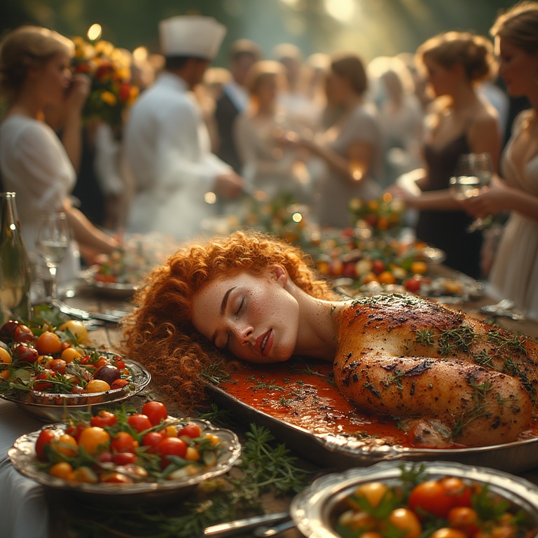 Garden wedding wom served Redhair 1 57