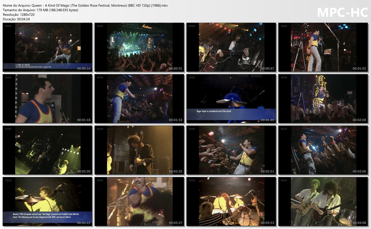 Queen - A Kind Of Magic (The Golden Rose Festival, Montreux) (BBC HD 720p) [1986]