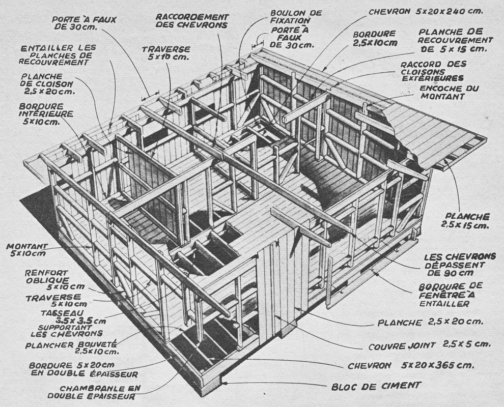 Techniques de construction alternatives. Cabane1200p