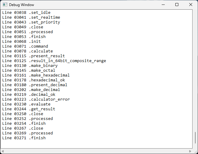 HOBBY BASIC LABEL SCANNER DEBUG WINDOW