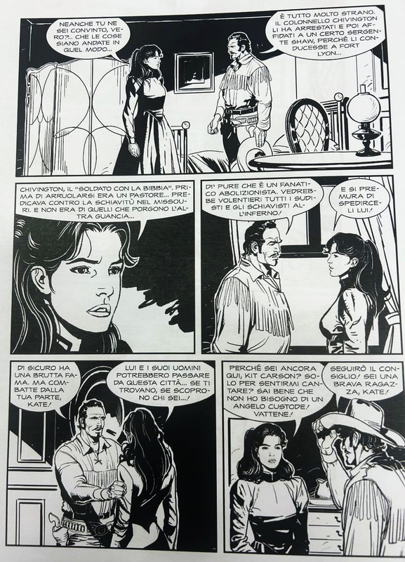 No proximo Speciale Tex Willer desenhado por Mario Atzori regressam Kate Warne e Kit Carson 5