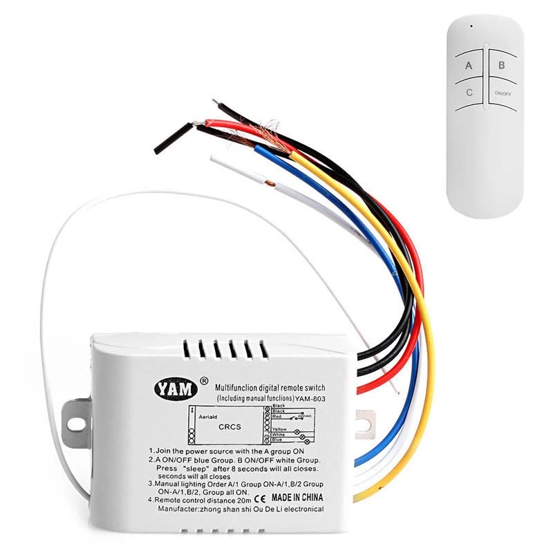 Intrerupator / telecomanda wireless 3 canale 220V instalatie electrica –  zella.ro