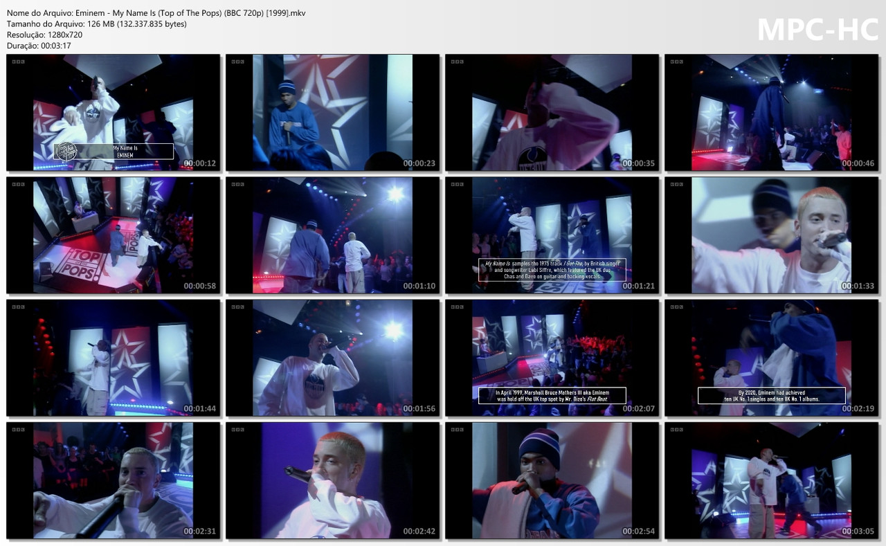 Eminem - My Name Is (Top of The Pops) (BBC 720p) [1999]