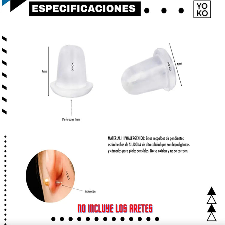 tapón de silicona antialérgicos antideslizantes mariposas