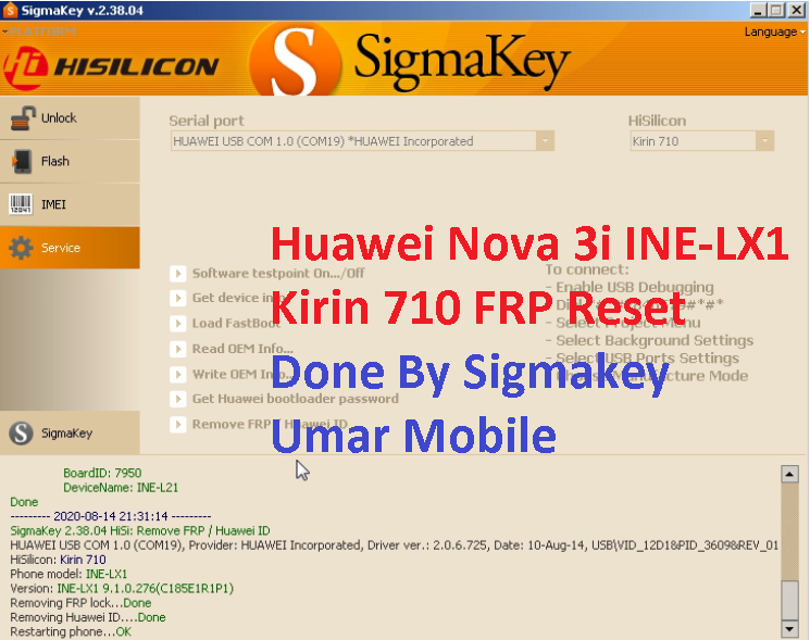 GSM-Forum - Huawei Nova 3i INE-LX1 Kirin 710 FRP Reset Done Via Test ...