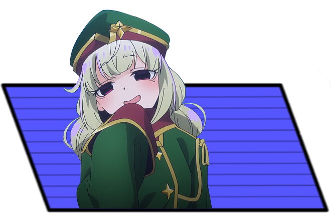 Leoparde mimics Baiser's smugness to a T, looking down at the viewer with her oversize-sleeved hand to her chin.